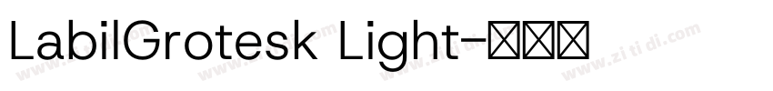 LabilGrotesk Light字体转换